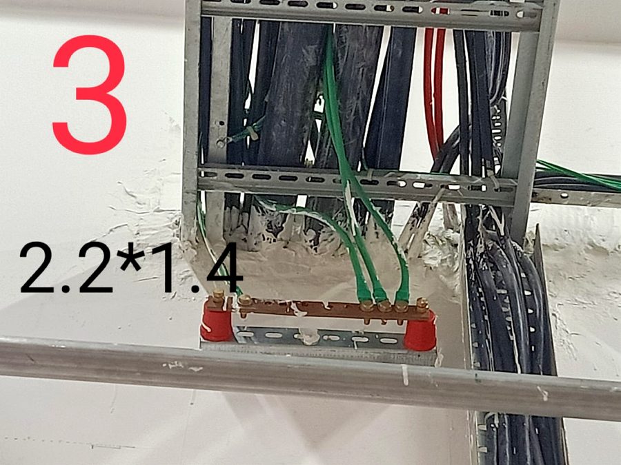 3M firestop compound seal installed around cable bundle by Ecotech Innovations